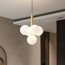 Nordic style milky glass chandelier for interior decoration