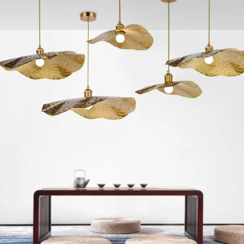 Retro copper pendant light for creative and original lighting - vue 3 sur 9