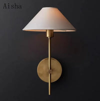 Designer fabric wall light for modern indoor lighting