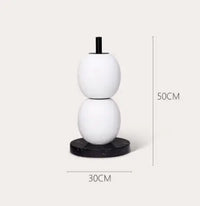 Mainkai Nordic gourd string floor lamp with white glass shade