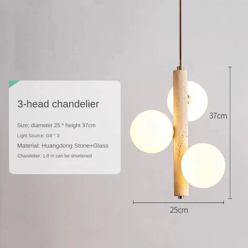 Creative stone chandelier for elegant indoor lighting