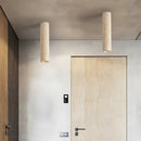 light yellow travertine cylindrical surface mounted ceiling light
