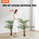 Artificial palm plant indoor decoration with anti-tip protection