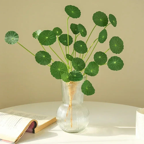 Artificial green lotus leaf plant for indoor and outdoor decoration - vue 5 sur 7