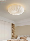 Modern LED ceiling light with pumpkin shade, dimmable