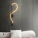 Acrylic tube LED wall light with modern stainless steel style