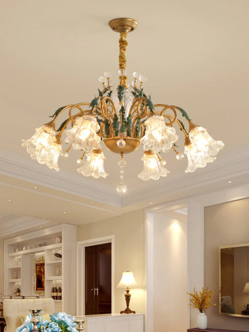 Rustic crystal chandelier for industrial indoor lighting - vue 2 sur 9