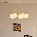 Retro glass chandelier with multiple heads for interior decor