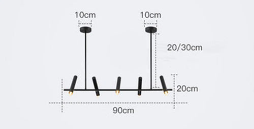 Adjustable vintage recessed chandelier for indoor lighting - vue 9 sur 8