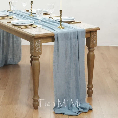 Bohemian cotton gauze table runner wedding decoration