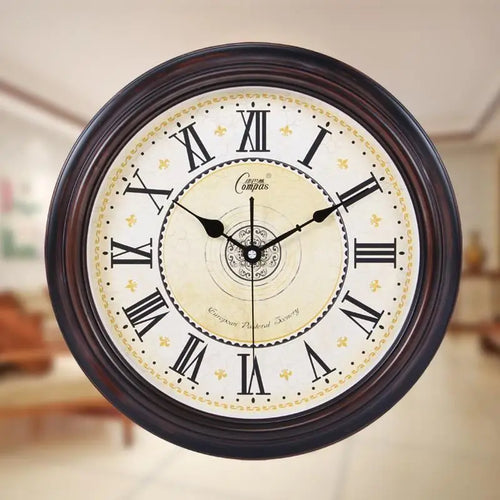 classic silent retro wall clock in abs quartz - vue 4 sur 7