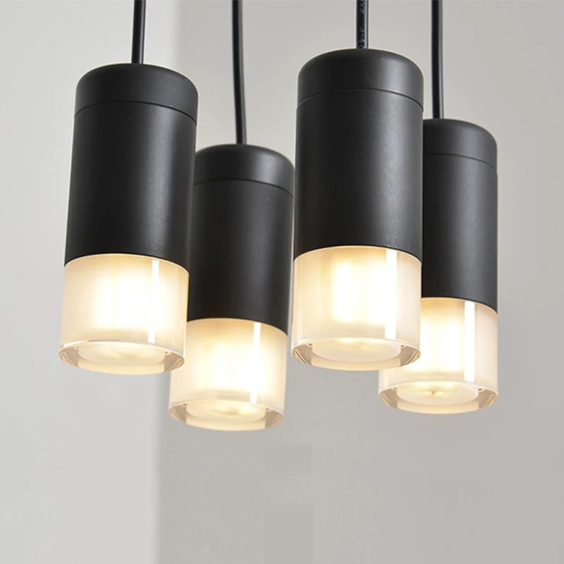 Modern living room chandelier, kitchen, dining room, hallway, staircase, metallic wireflow hanging lamp, loft nordic pendant light - vue 6 sur 6