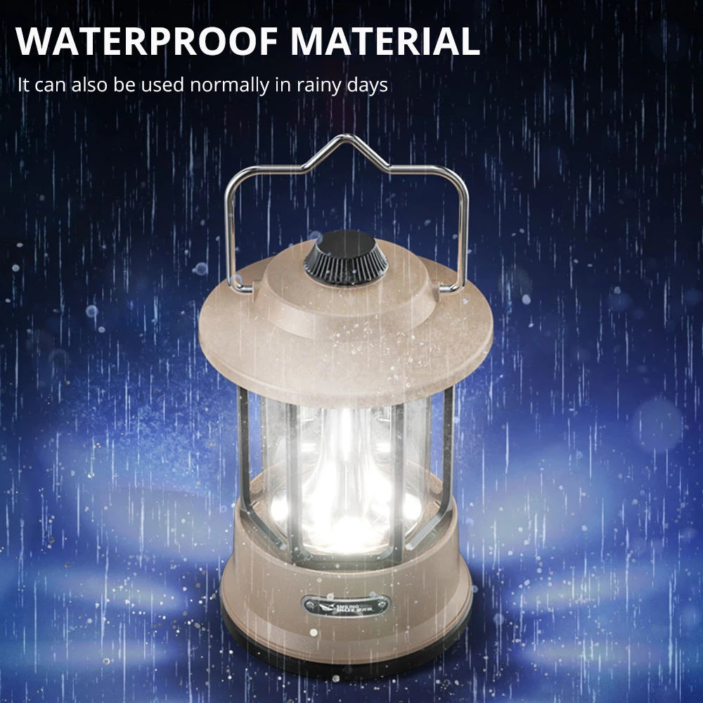 Lightweight rechargeable vintage hanging lantern for outdoor use - vue 9 sur 10