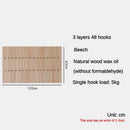 wooden wall coat rack for clothes and keys