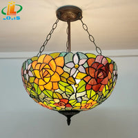 Decorative European-style peony flower inverted chandelier