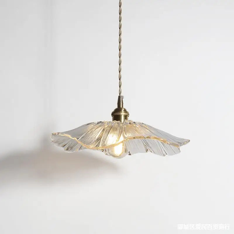 Modern glass chandelier with floral design for interior decoration