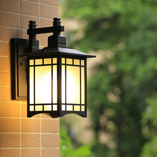 Waterproof outdoor LED wall light for garden, balcony, patio, and pathway