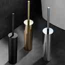 Wall-mounted stainless steel toilet brush holder for bathroom