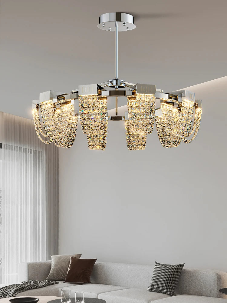 Luxury crystal pendant light for modern interior decor