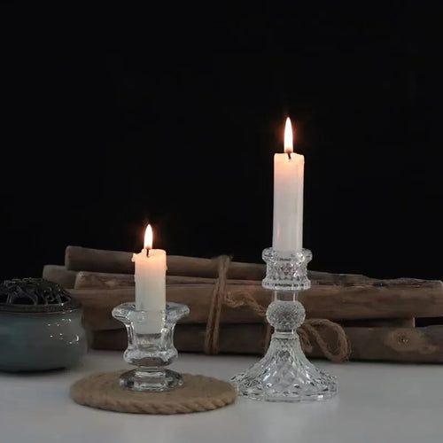 Nordic glass candle holder for romantic moments - vue 3 sur 6