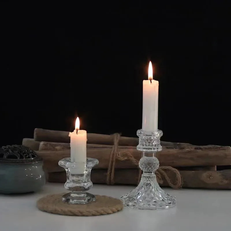 Nordic glass candle holder for romantic moments - vue 3 sur 6