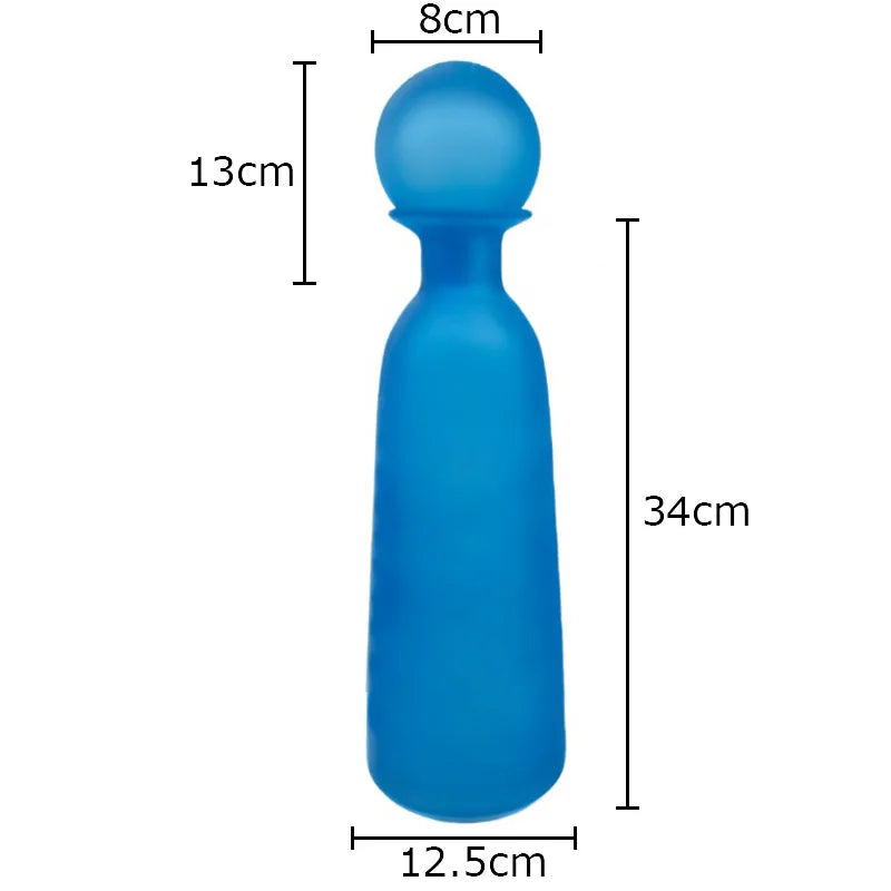 frosted glass vase for artificial flowers modern decoration - vue 15 sur 21
