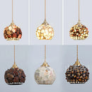 Shell glass pendant light for bohemian nordic decor