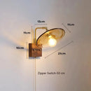 Japanese vintage wooden wall light minimalist LED lamp