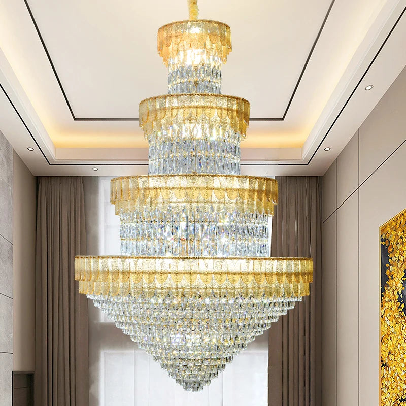 Luxury crystal chandelier contemporary design for living room and hotel