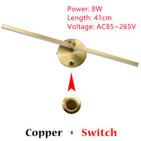 Adjustable LED wall light for modern interior decor