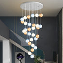 Colourful globe chandelier for modern and elegant lighting