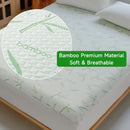 1pc Waterproof Bamboo Mattress Cover (Without Pillowcase), Cooling &amp; Breathable Fitted Bed Sheet With 6-14inches Deep Pocket