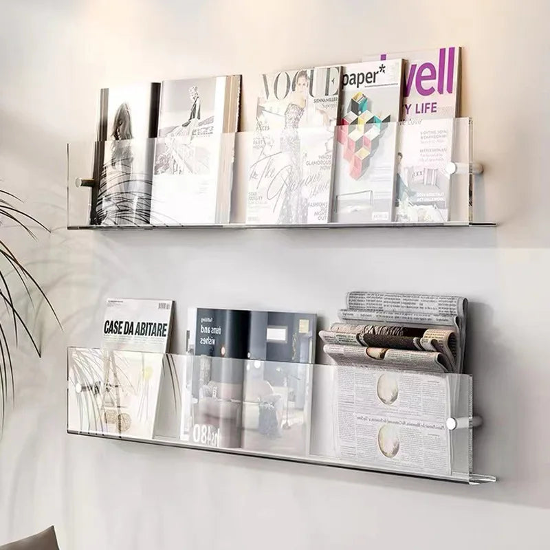 creative wall shelf for decorative magazines and books
