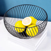 Wire storage basket for fruit and food