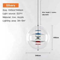 Modern Danish art planet acrylic LED chandelier pendant light