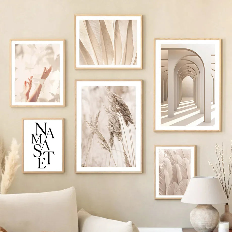 orchid plant feather wall art for home decor