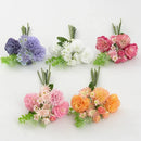 Silk rose and carnation bouquet festive floral decoration