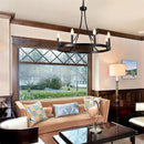 American wrought iron crystal chandelier ceiling light e14 LED candle 5-light indoor fixture