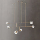 Modern American style crystal chandelier in polished copper