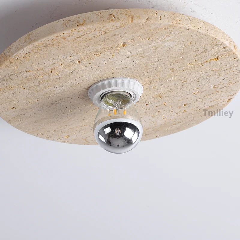 applique murale rétro en pierre naturelle design scandinave à led - vue 6 sur 8