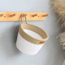 modern woven rope basket for hanging storage