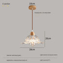Modern nordic LED pendant chandelier in wood and glass