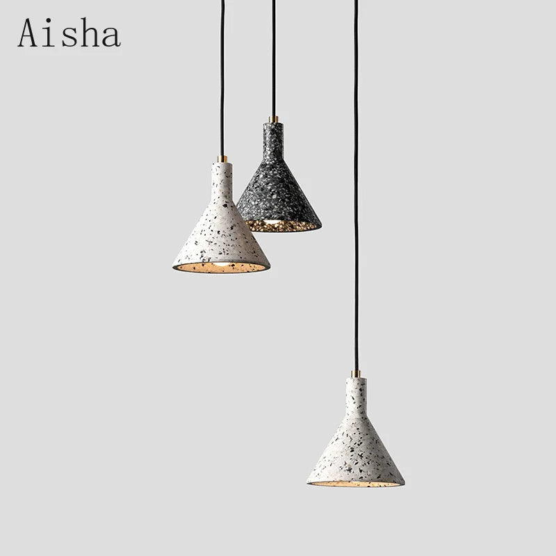 Retro industrial cement pendant light for bar and café