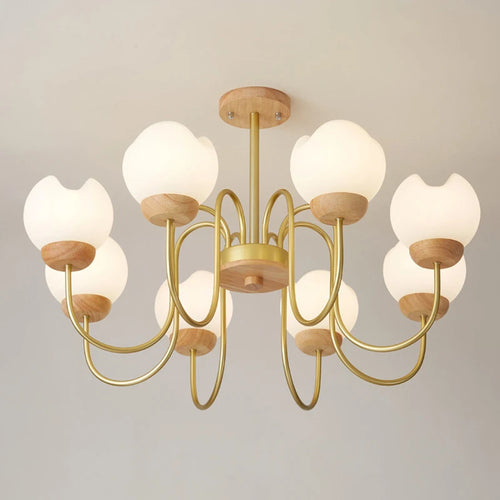 Nordic solid wood chandelier for elegant interior decoration