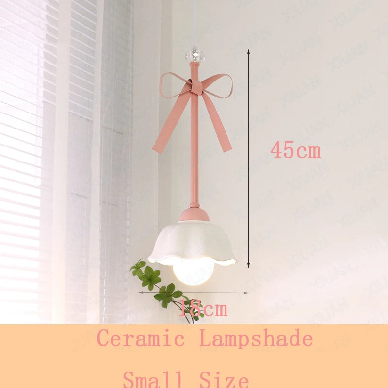 decorative pendant light for children in glass and ceramic