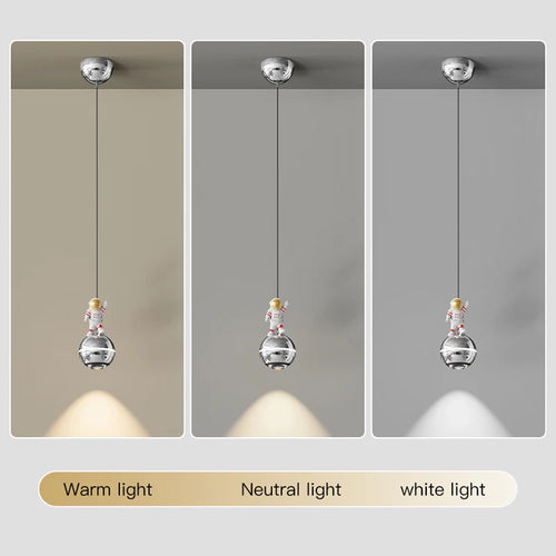 Modern LED astronaut design pendant light - vue 6 sur 18