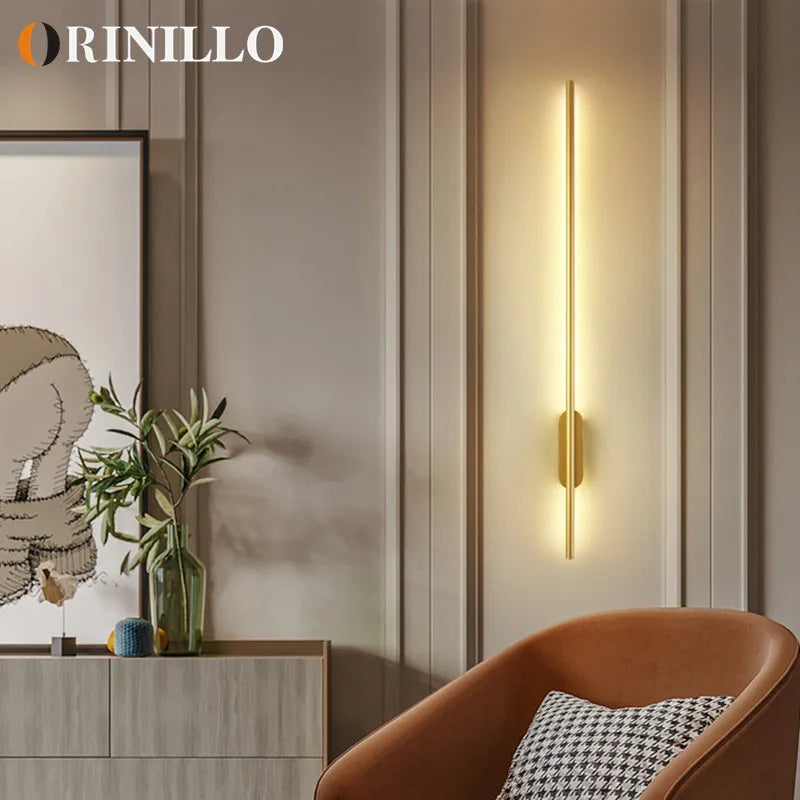 Modern long strip LED wall light