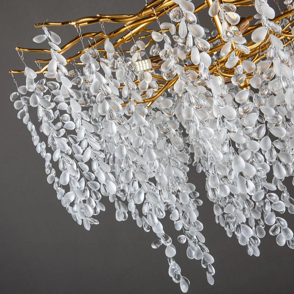 Modern crystal LED chandelier for interior decoration - vue 3 sur 22