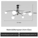 Modern glass chandelier nordic style for interior decor