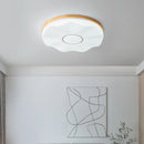 Creative Nordic wooden recessed LED ceiling light